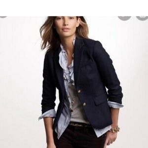 J.Crew Schoolboy Style Blazer - Navy Blue with Gold Buttons